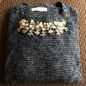 Abercrombie & Fitch Fashion Sweater Embellished Collar (Detachable)